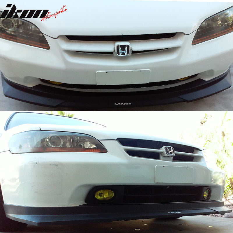 Compatible With 1998-2000 Honda Accord 2Dr HC1 Style Front Bumper Lip Spoiler - PP Polypropylene