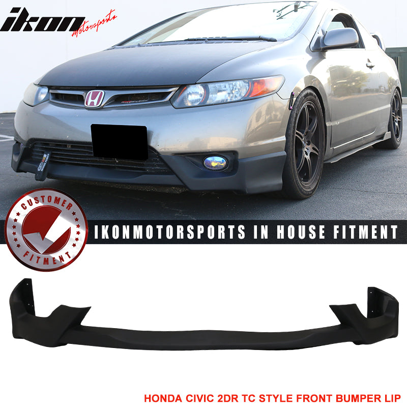 2006-2008 Honda Civic 2Dr TC Style Front Bumper Lip Chin Spoiler PU