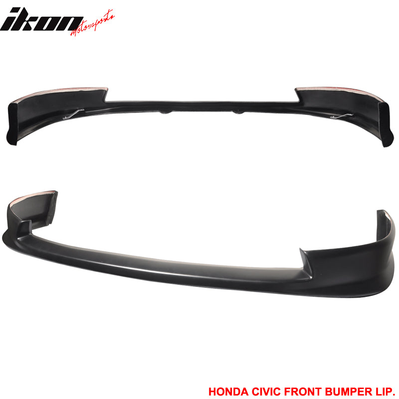 Fits 06-08 Civic 4Dr HF-P PU Front&Rear Bumper Lip Spoiler&Brake Lamp