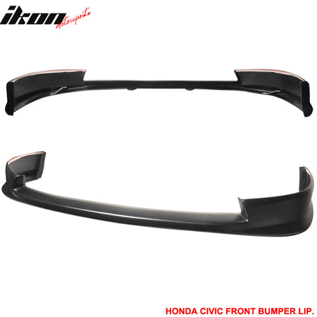 Fits 06-08 Civic 4Dr HF-P PU Front&Rear Bumper Lip Spoiler&Brake Lamp