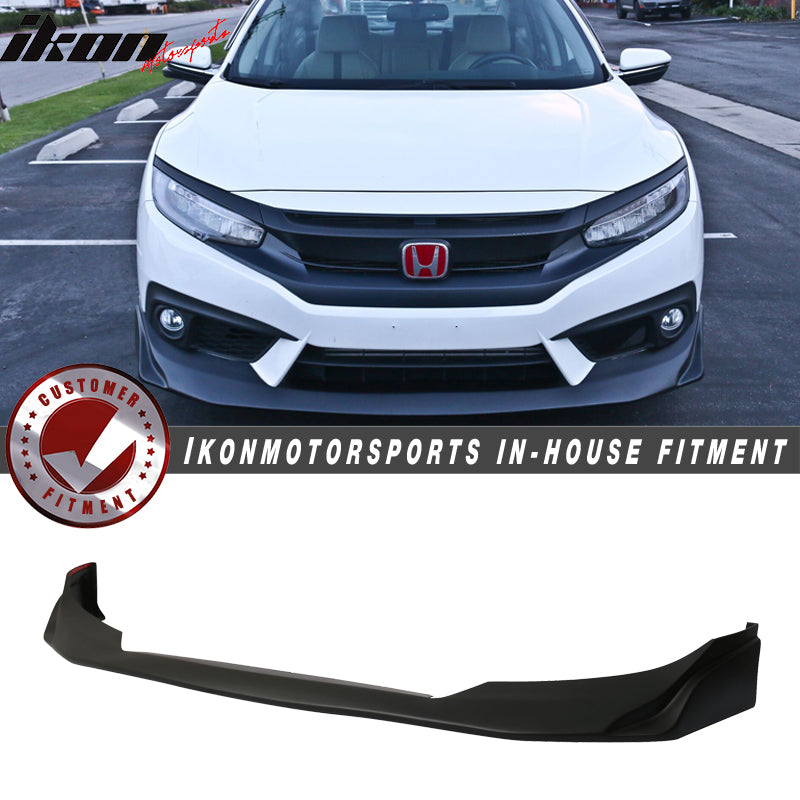 2016-2018 Honda Civic 2dr Sedan JS Racing Front Bumper Lip Spoiler PU