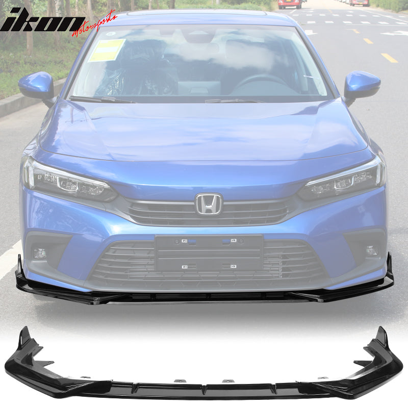 PP Front Lip Chin Spoiler for Honda Civic 11th Gen - 3PC Design
