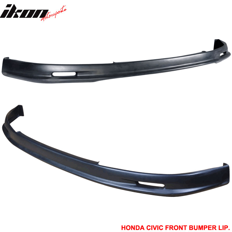 Fits 92-95 Honda Civic EG Mugen Front Bumper Lip + Window Visors
