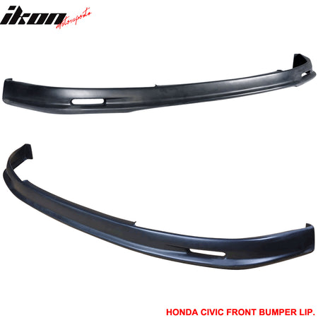 Fits Honda Civic 92-95 EG 2Dr/3Dr Front Bumper Lip Spoiler PP + Sun Window Visor
