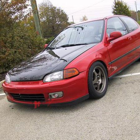 Fits 92-95 Honda Civic Coupe Hatchback EG SIR Style Front Bumper Lip Spoiler PU