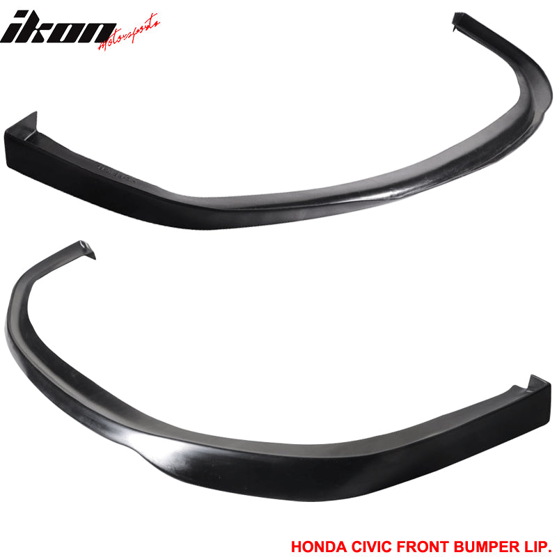 For Honda Civic 96-98 2 4Dr SIR Front + Rear Bumper Lip Spoiler PU