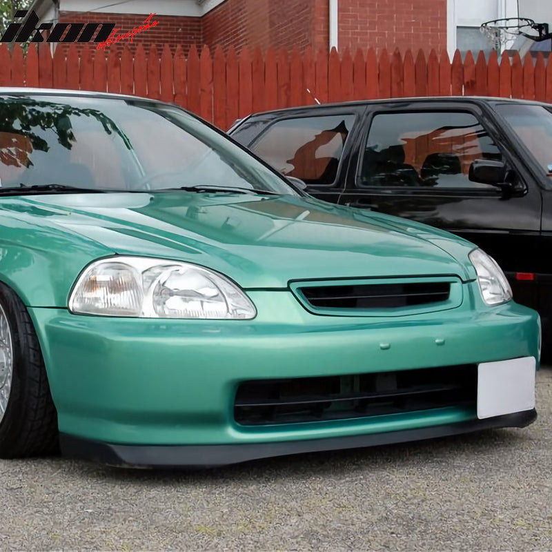 Compatible With 1996-1998 Honda Civic SIR Front Bumper Lip Unpainted - Urethane