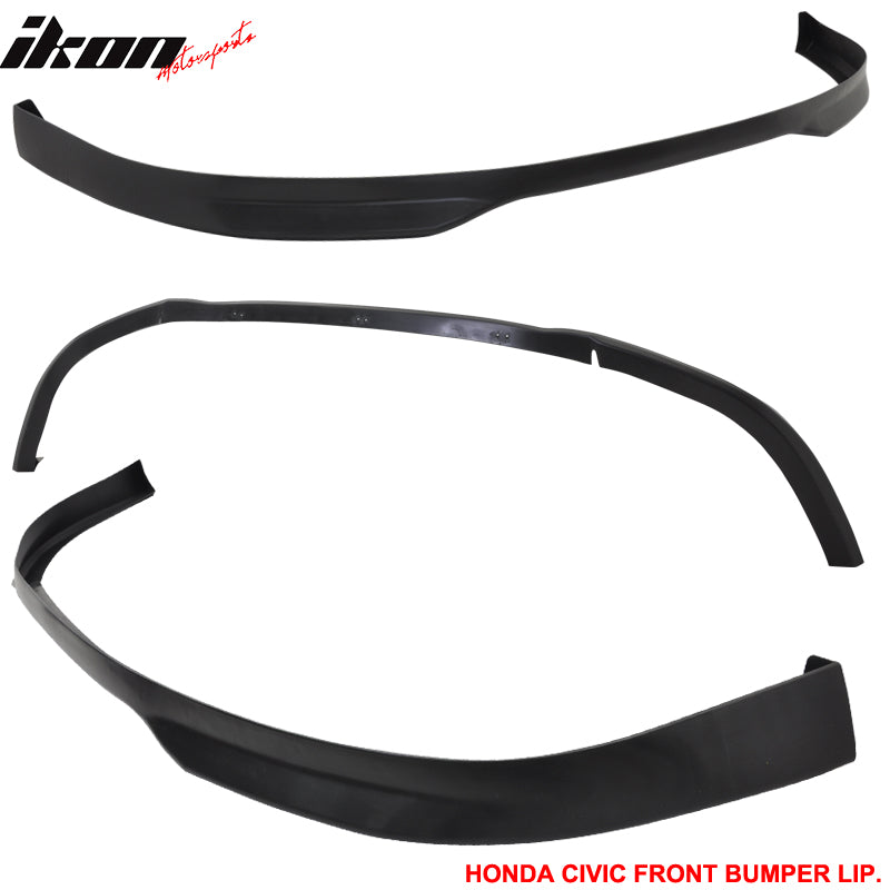 Fits 96-98 Honda Civic Hatchback Type R Front Bumper Lip PP + 2PCS Window Visors