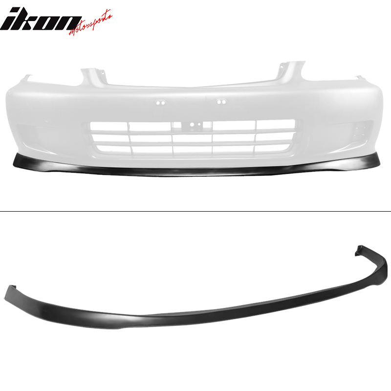 Fits 99-00 Civic EK SIR PU Front Bumper Lip + 2PC Rear Bumper Lip Valance Spats