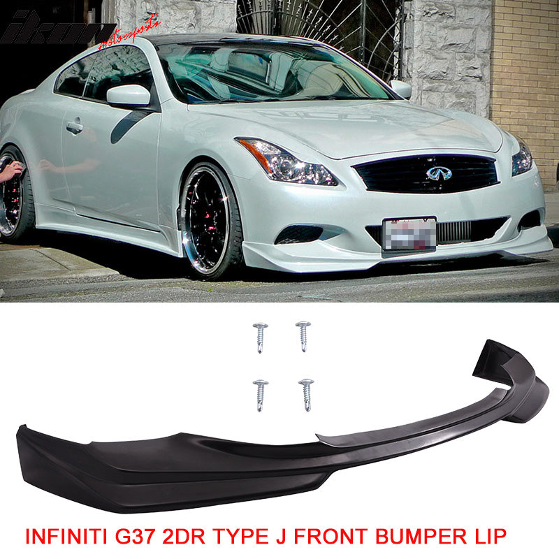 2008-2014 Infiniti G37 Coupe Q60 J Style Unpainted Front Bumper Lip PU