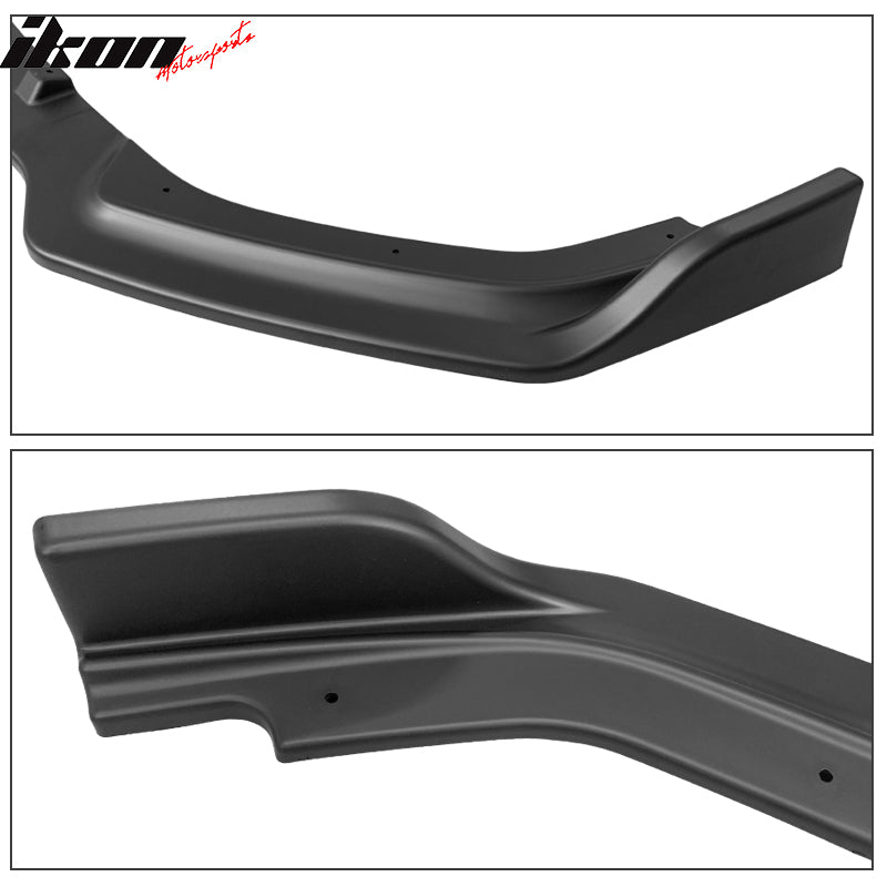 IKON MOTORSPORTS, Front Bumper Lip Compatible with 2018-2022 Infiniti Q50 Base/Non-Sport Models, PP 3PCS Add-On Front Protector Spoiler Splitter