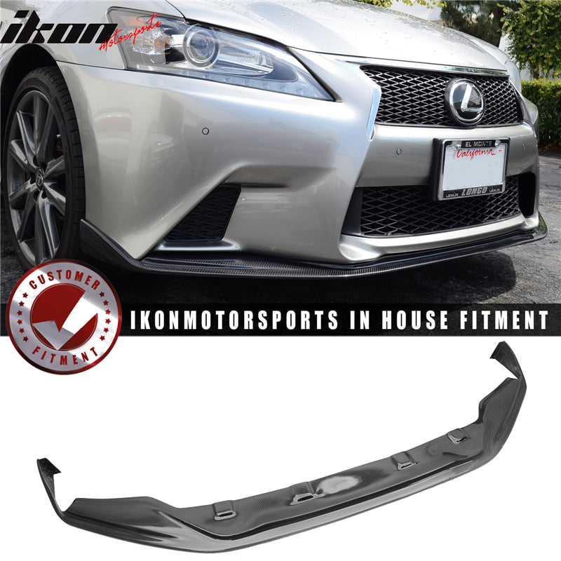 2013-2015 Lexus GS350 450 F Sport SK Front Bumper Lip Carbon Fiber CF