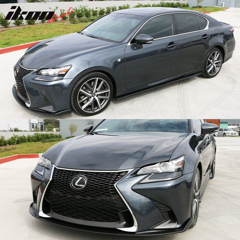 IKON MOTORSPORTS, Front Bumper Lip Compatible With 2016-2019 Lexus