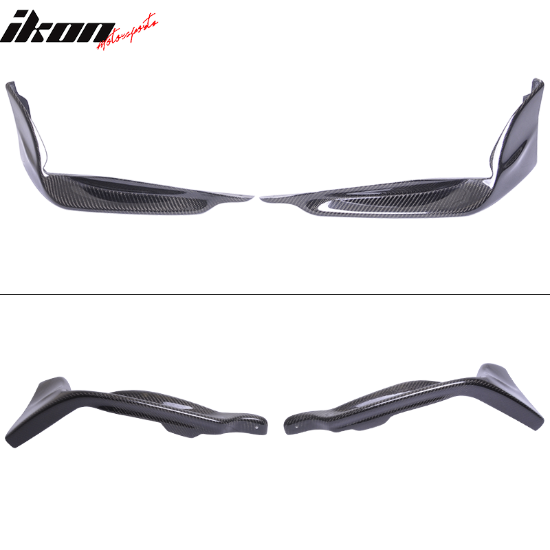 IKON MOTORSPORTS, Front Bumper Lip Compatible With 1998-2005 Lexus GS300 GS400 GS430 , Matte Carbon Fiber Tte style Front Lip Spoiler Wing Chin Splitter, 1999 2000 2001 2002 2003 2004