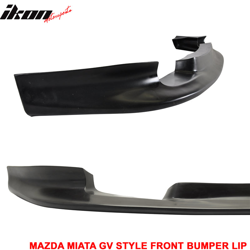Fits 99-00 Mazda Miata MX-5 GV Style Front Bumper Lip Spoiler Unpainted PU