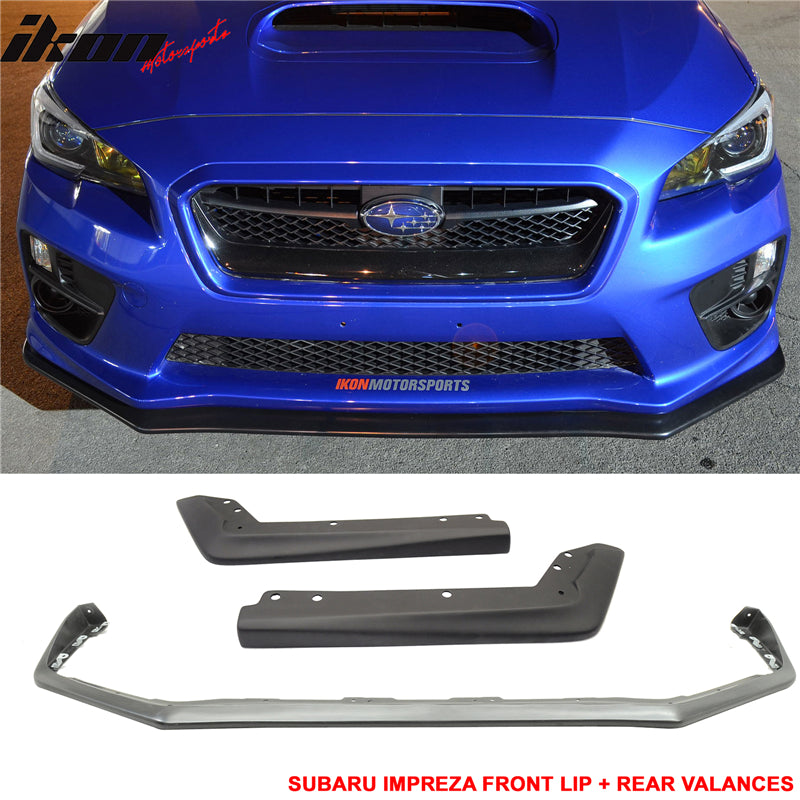 thumbnail image 2 of Gloss Black Front Bumper Lip Splitter – Universal Fit For Many Cars (4-Piece Kit) 2 of 5
