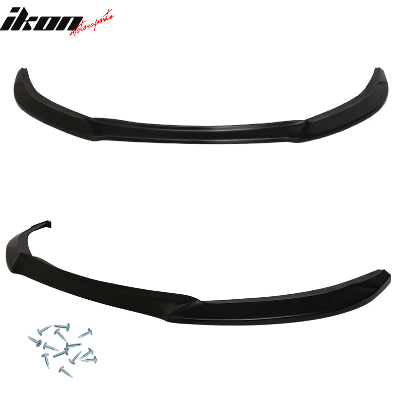 Front Bumper Lip Compatible With 2014-2016 Toyota Corolla L & LE, GT Style Black PU Front Lip Finisher Under Chin Spoiler Add On by IKON MOTORSPORTS, 2015