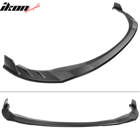 IKON MOTORSPORTS, Front Bumper Lip Compatible With 2020-2022 Toyota Corolla L, LE, XLE, Hybrid LE Only, Guard Protection Finisher Under Chin Spoiler