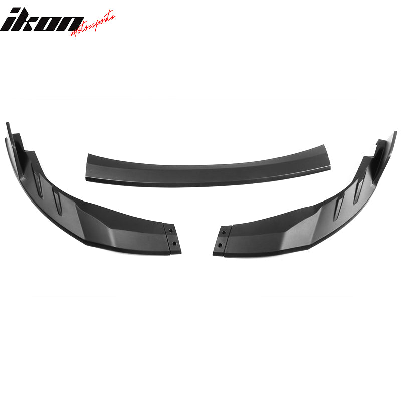 IKON MOTORSPORTS, Front Bumper Lip Compatible With 2020-2022 Toyota Corolla L, LE, XLE, Hybrid LE Only, Guard Protection Finisher Under Chin Spoiler