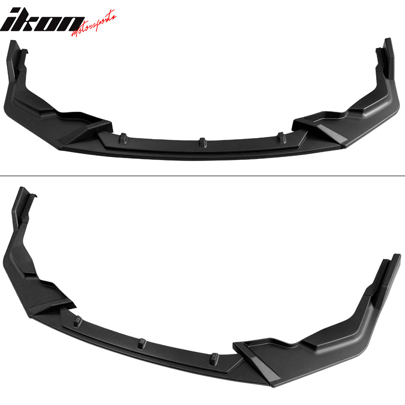 IKON MOTORSPORTS, Front Bumper Lip Compatible With 2020-2022 Toyota Corolla, SE XSE PP C Style Front Lip Spoiler Valance Chin Splitter