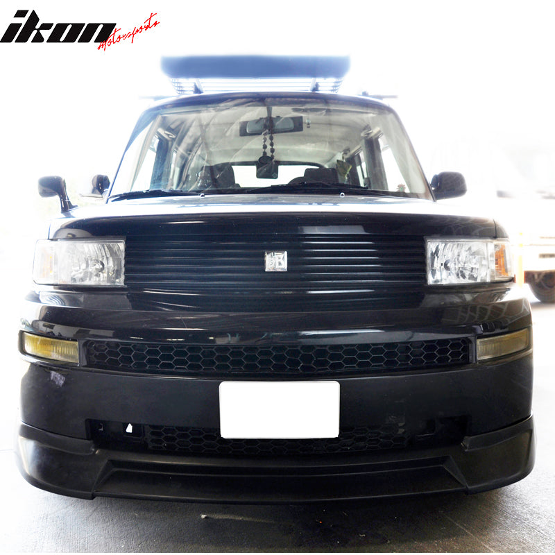 Front Bumper Lip Compatible With 2003-2007 SCION XB, JDM Style PU Black Front Lip Spoiler Splitter Air Dam Chin Diffuser Add On by IKON MOTORSPORTS, 2004 2005 2006