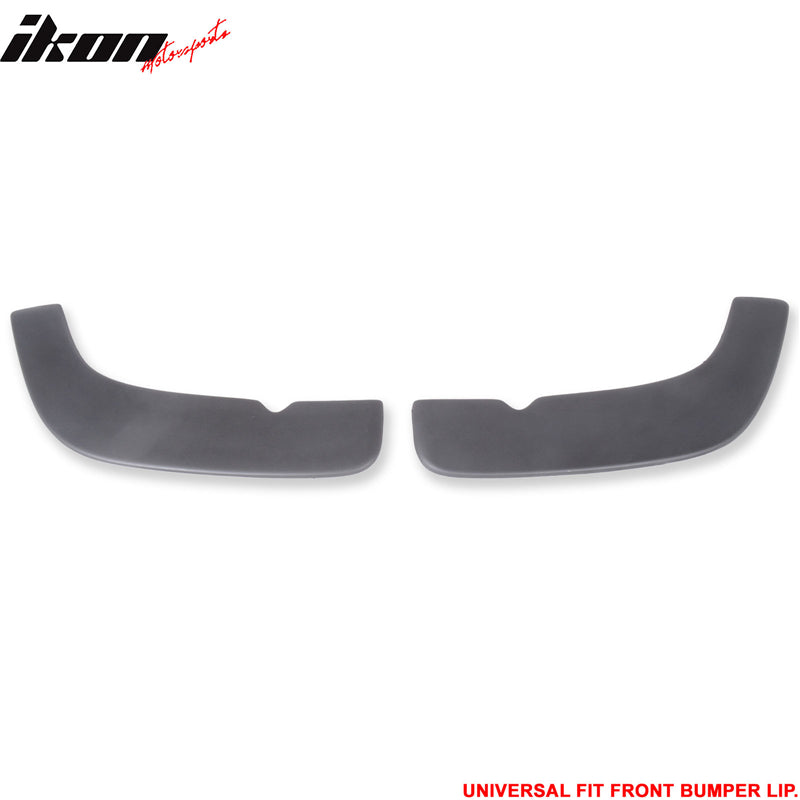 Front Bumper Lip Compatible With Universal Vehicles 24 Inch x 5 Inch, Type 3 Black PU Front Lip Finisher Under Chin Spoiler Add On by IKON MOTORSPORTS