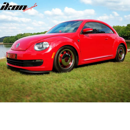 Fits 11-17 Volkswagen Beetle A5 Carbon Fiber Print 2PC Front Bumper Lip Splitter