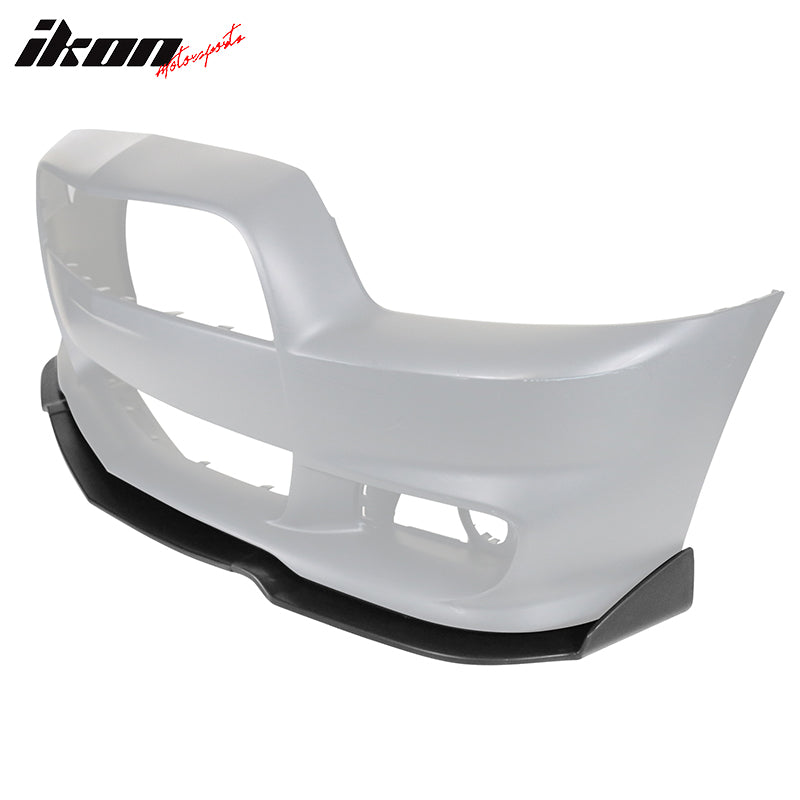 IKON MOTORSPORTS, 3PCS Front Bumper Lip Compatible With 2012-2014