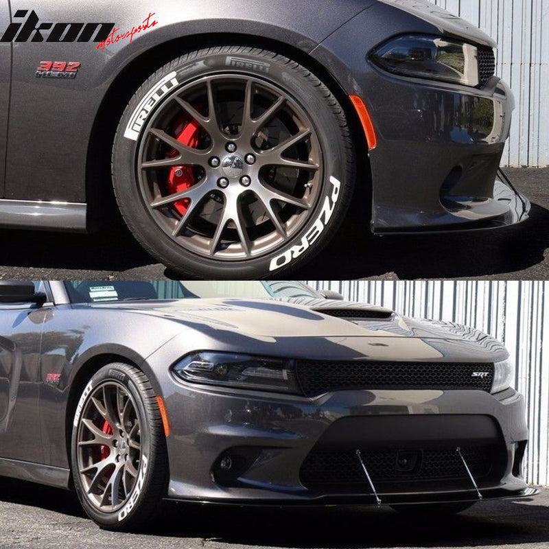 Compatible With 2015-2023 Charger SRT8 Hellcat 392 Scat Pack Carbon Fiber Front Lip & Splitter Rod