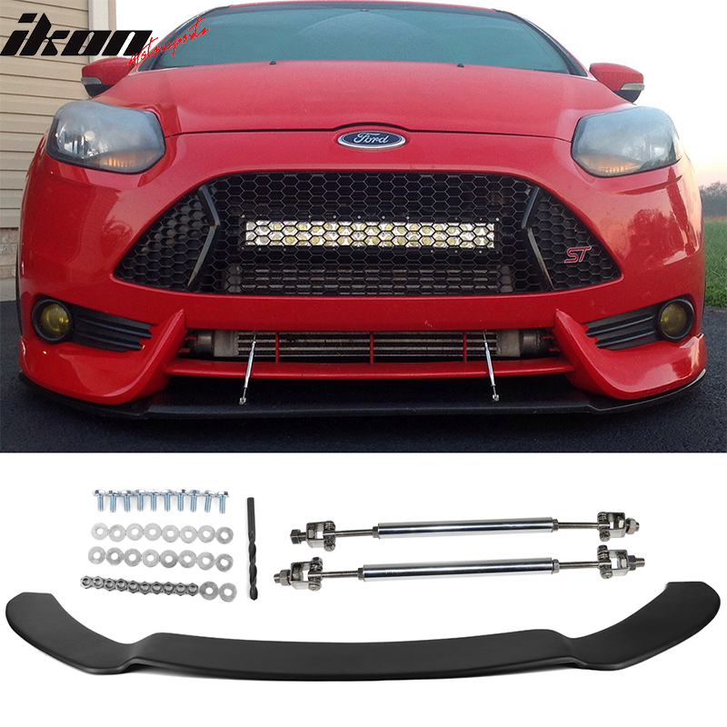 2013-2014 Ford Focus ST Front Splitter Lip w/ Rods & Hardware PP