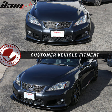 Front Bumper Lip Compatible With Universal Fitment Type 4 PP Splitter Spoiler Valance Chin Body kit by IKON MOTORSPORTS