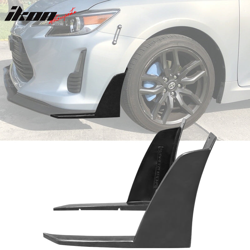 2014-2016 Scion tC Unpainted Front Bumper Lip Winglets 2PC PU