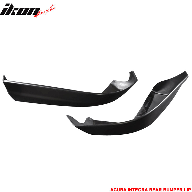 Fits 98-01 Acura Integra Mugen Style Front & Rear Bumper Lip Kit Unpainted PP
