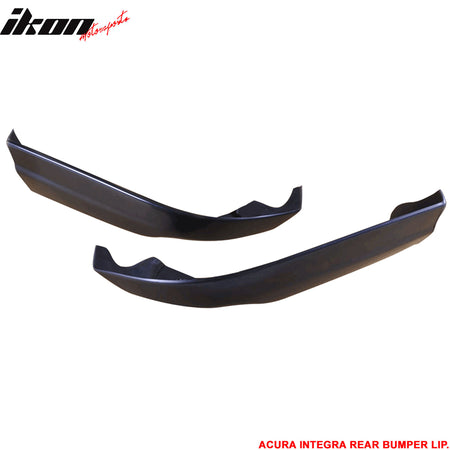 Fits 98-01 Acura Integra Hatchback 2PCS Rear Bumper Lip Apron Splitter Canard PU