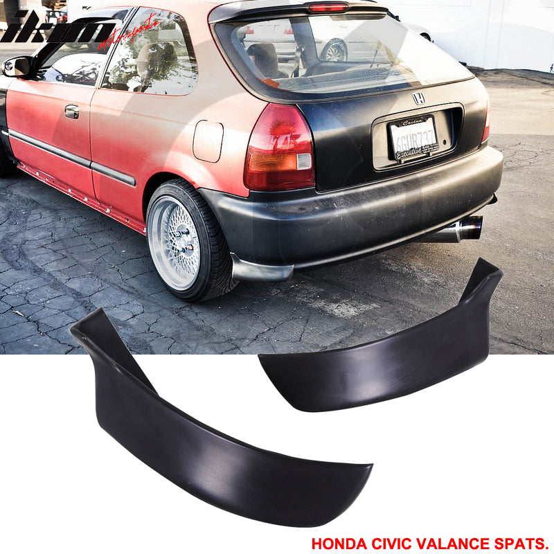 Fits 99-00 Civic Mugen PP Front Bumper Lip + 2PC Rear Bumper Lip Valance Spats