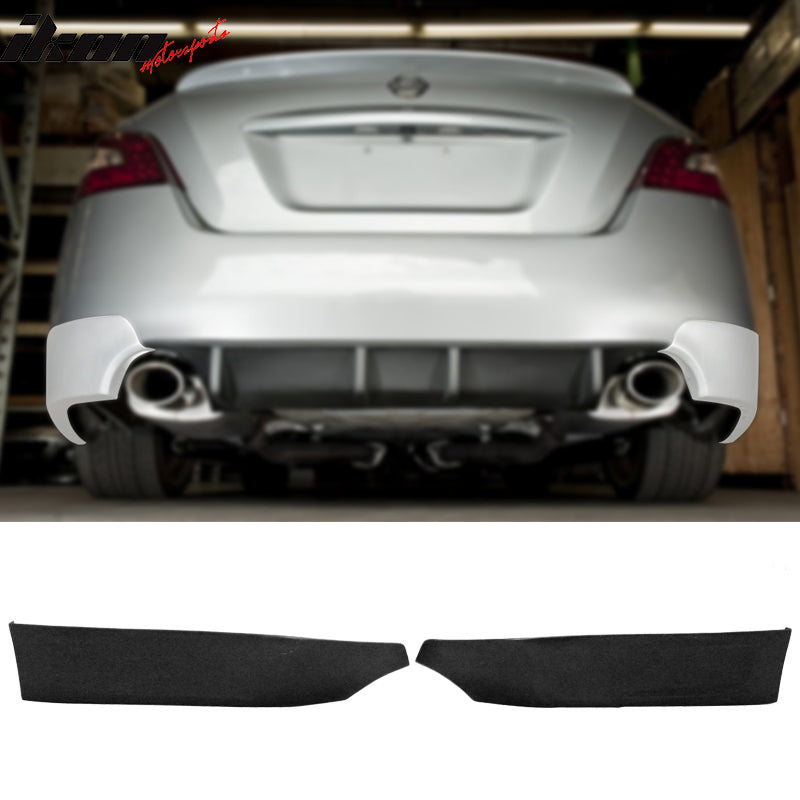 Fits 09-15 Nissan Maxima ST Style Rear Under Diffuser Lip+Bumper Aprons Pairs