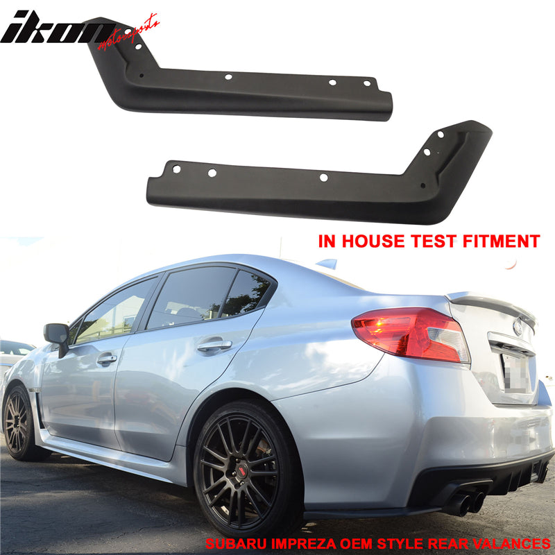 Rear Spat Valance Lip for Subaru WRX 2015-2021 STI Style Unpainted ABS