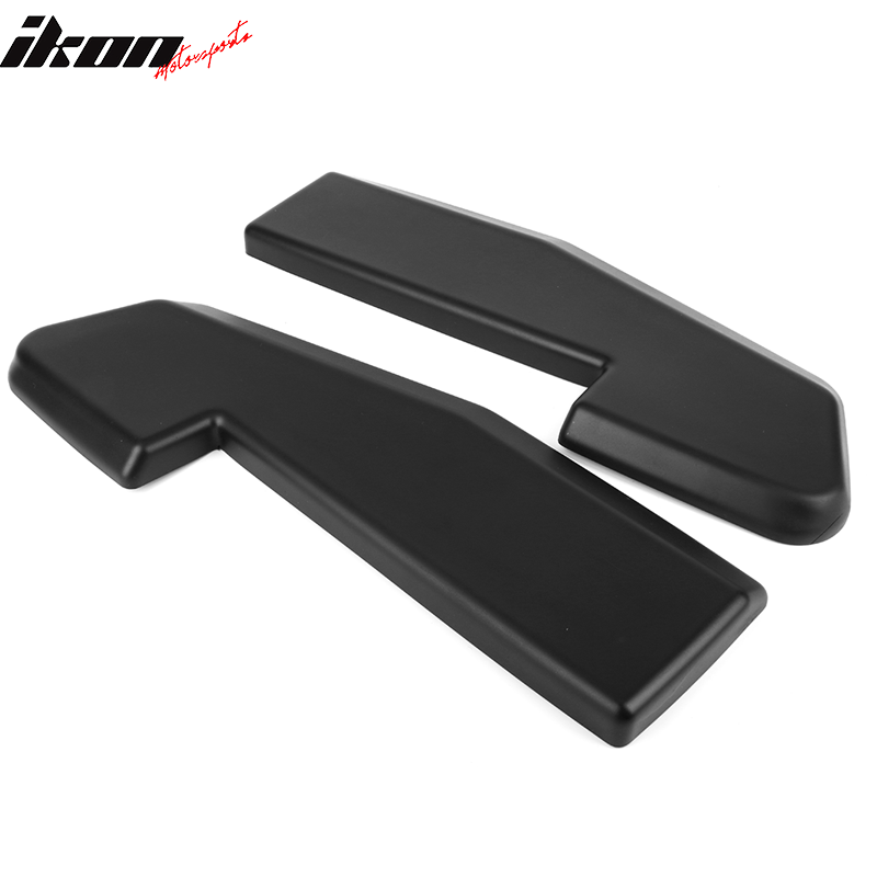 Universal 2PCS Rear Bumper Lip Diffuser Winglet Aprons V1 Style PP Matte Black