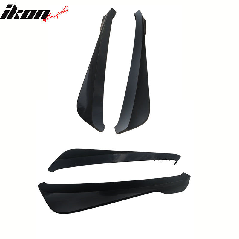 Clearance Sale Universal V1 Style 2PCS Rear Bumper Splitters Aprons Unpainted PP