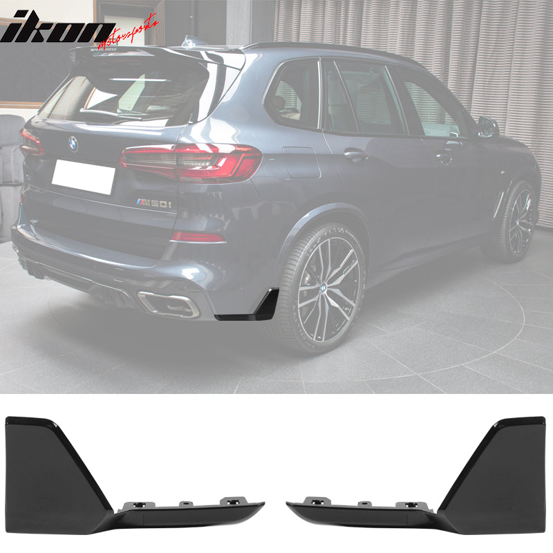 IKON MOTORSPORTS, 2PCS Rear Splitter Aprons Compatible With 2019 IKON MOTORSPORTS, 2PCS Rear Splitter Aprons Compatible With 2019