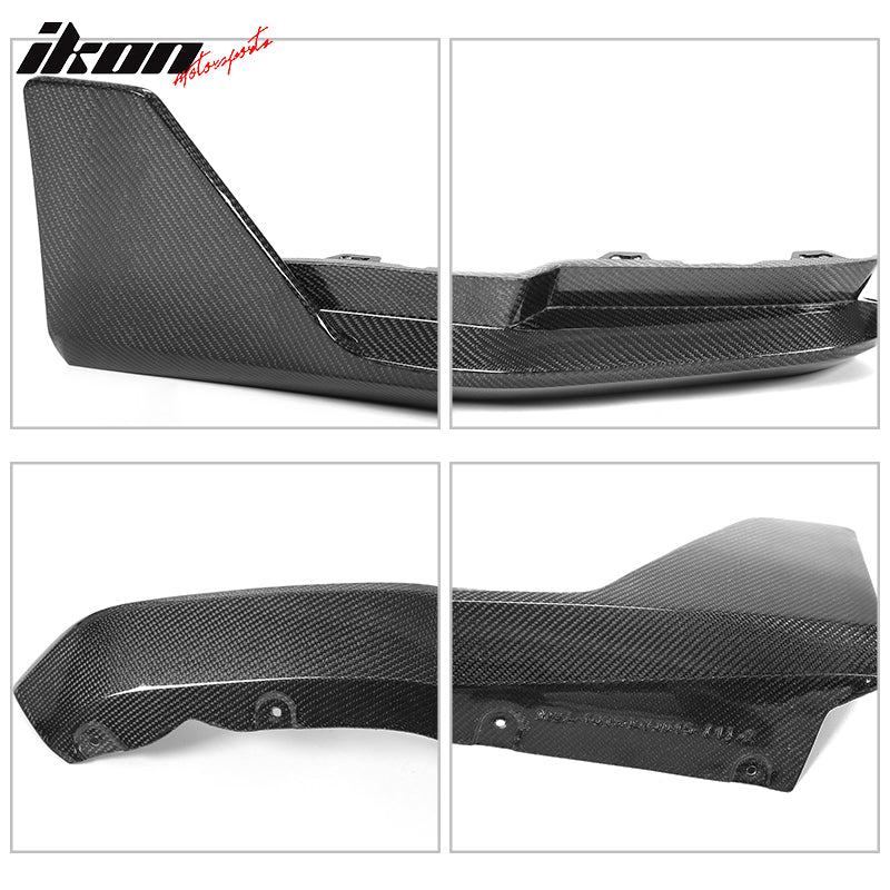 Fits 21-23 BMW G82 G83 M4 MP Style Rear Bumper Lip Splitters Real Carbon Fiber