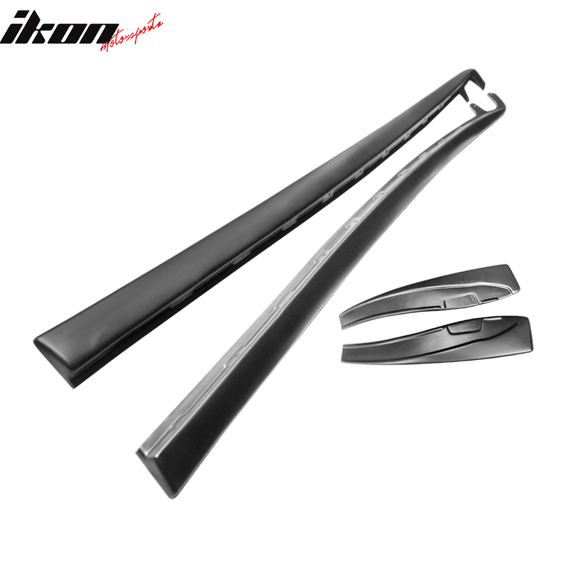 IKON MOTORSPORTS Side Skirts, Compatible With 2005-2013 Chevy Corvette ...