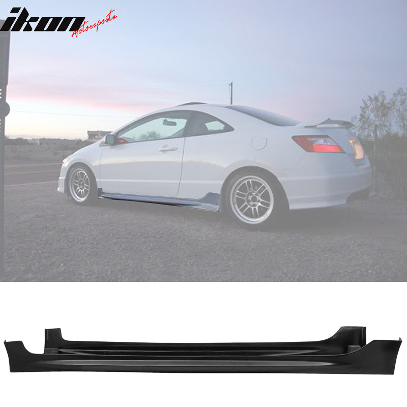 2006-2011 Honda Civic Coupe Mugen Style Side Skirt Extension PU
