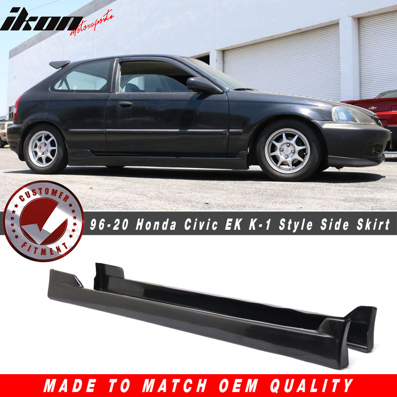 1996-2000 Honda Civic 2Dr 3Dr K1 CS Style Side Skirts Panel ABS