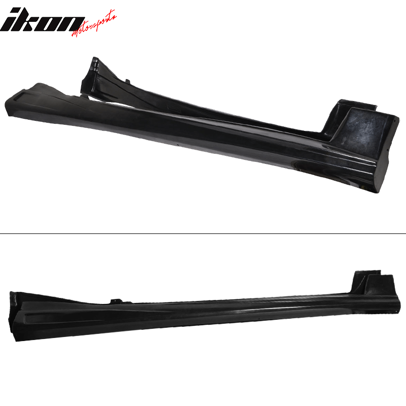 Side Skirts Compatible With 2000-2005 TOYOTA CELICA, VIP Style PU Black Side Bottom Line Extension by IKON MOTORSPORTS, 2001 2002 2003 2004