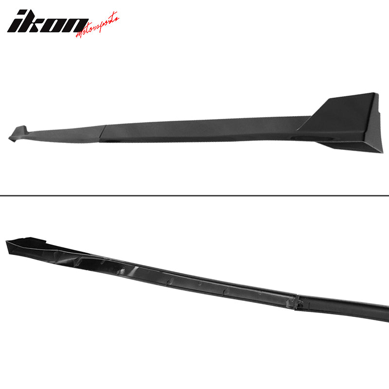 IKON MOTORSPORTS, Side Skirts Compatible With 2018-2022 Toyota Camry, TRD Style PP Side Extensions Line Protector Rocker Panel Splitter Left Right Side