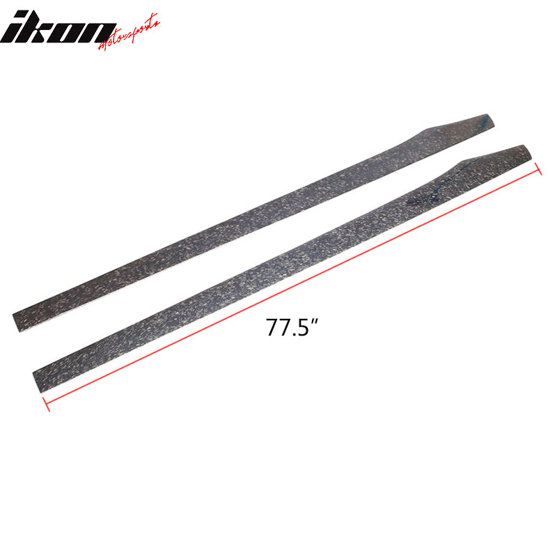 Clearance Sale Universal 77.5" Side Skirts Flat Bottom Line Forged Carbon Fiber