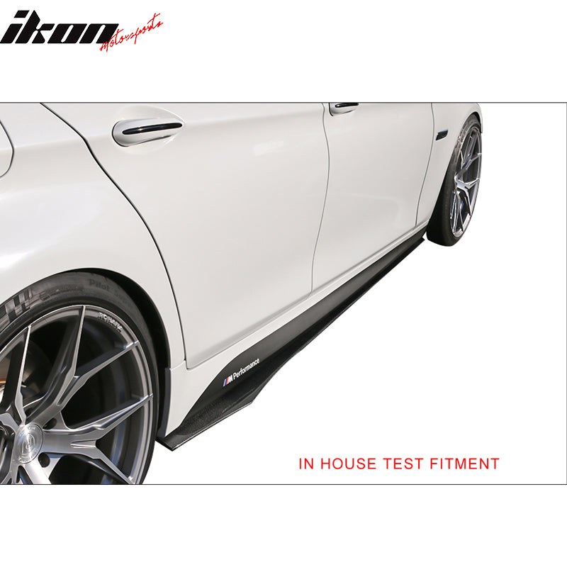 Compatible With Universal 85.5 In Side Skirt Extension Flat Bottom Line Lip Carbon CF Pair