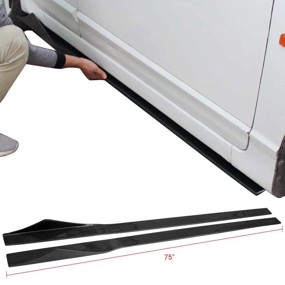 2 Pezzi Universal Car Side Skirt Rocker Splitter Winglet Diffusore Texture In Fibra Di Carbonio 95062741 2 Pezzi Universal Car Side Skirt Rocker Splitter Winglet Diffusore Texture In Fibra Di Carbonio 95062741