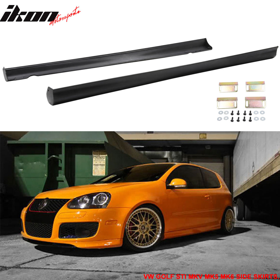 2006-2009 Volkswagen Golf GTI MK5 V-Style Side Skirts Rocker Panel PU